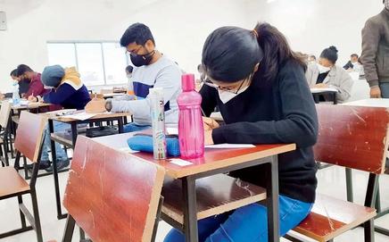 The Class 10 and 12 examinations for the Rajasthan Board of Secondary Education began on Thursday. File Pic